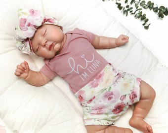 Newborn Girl Coming Home Outfit, Baby Girl Coming Home Outfit Personalized Newborn, Baby Outfits Floral Spring Mauve Floral