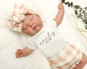 Baby Girl Coming Home Outfit Spring, Personalized Newborn Girl Coming Home Outfit, Newborn Gender Neutral Take Home Hospital Outfit