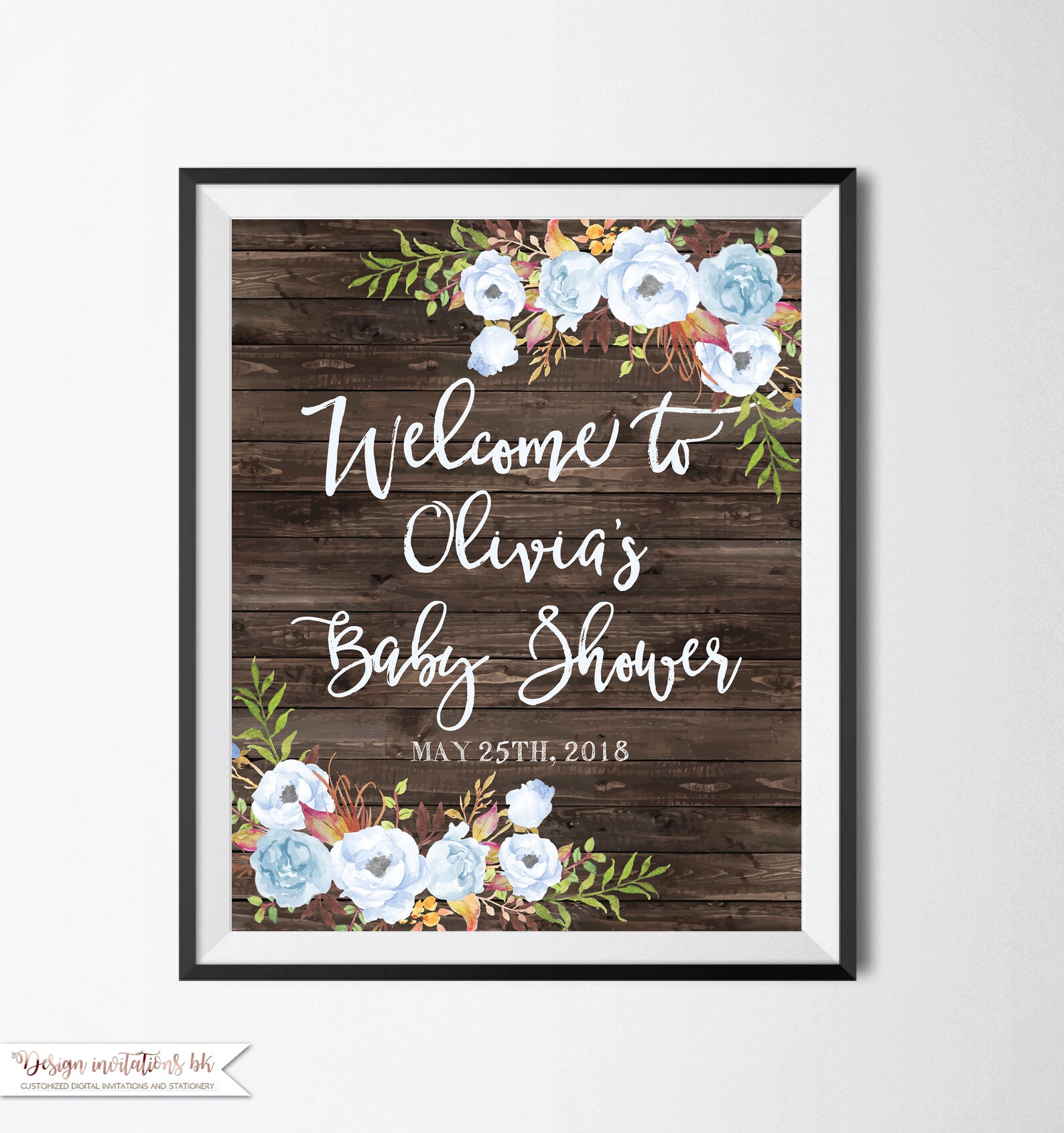 Baby Shower Invitation Boy Rustic Baby Shower Invitation Boy Etsy