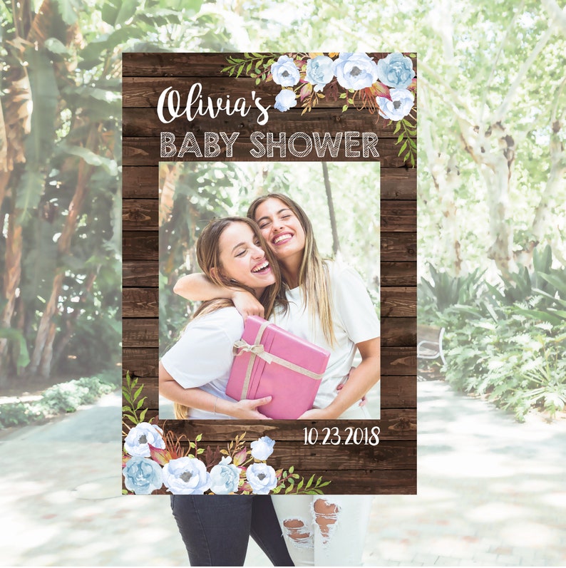 Baby Shower Photo Booth Frame Boy Baby Shower Picture Frame Etsy