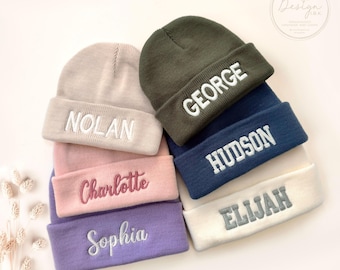 Baby Name Hat Embroidered Personalized for Newborn and Toddlers