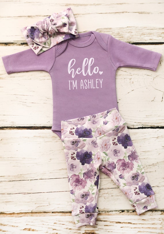 Purple newborn deals outfit