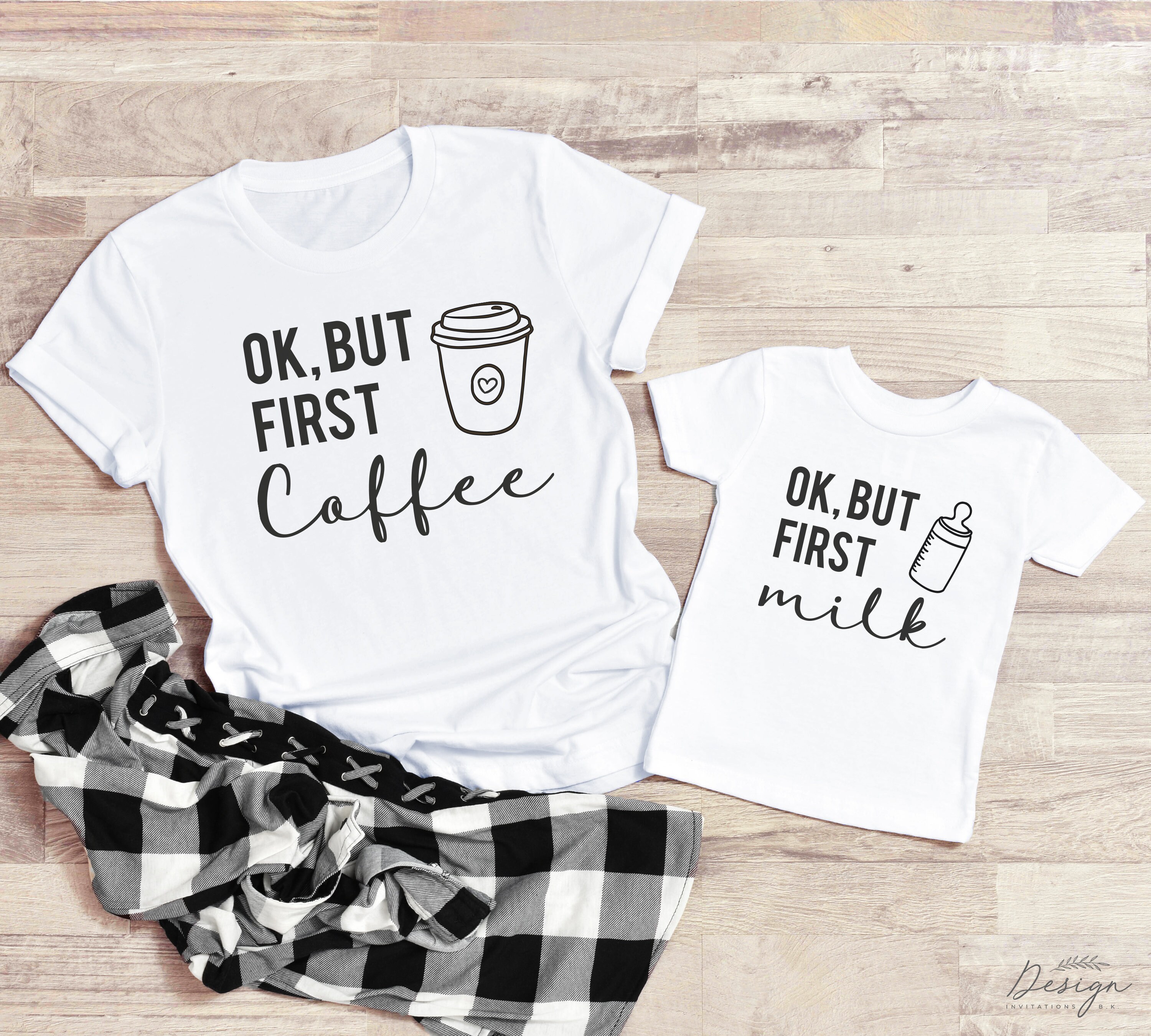 Mommy and Me Matching Shirt But first Milk Outfit Ok but | Etsy