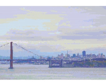 San Francisco Skyline Downloadable Cross Stitch Pattern