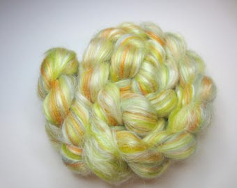 70/30 Blend of Merino and Bleached Tussah Silk, Orion, for Spinning, Felting, Weaving, Rug Hooking, 100 grams