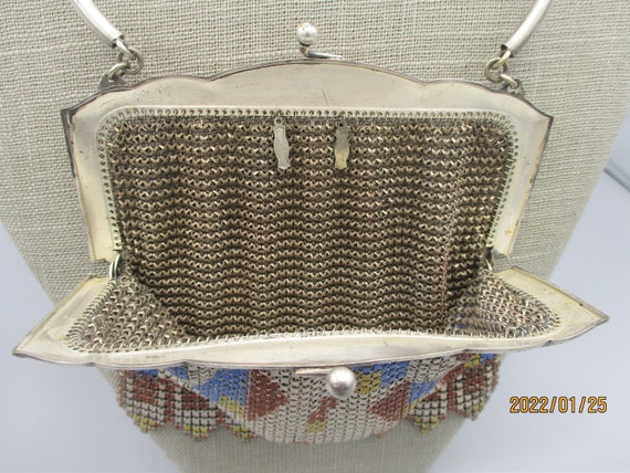 El Sah Whiting and Davis Vintage Mesh Purse with … - image 7