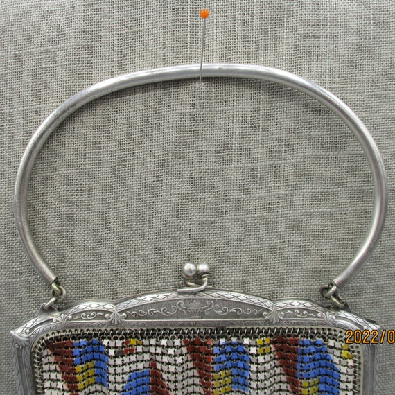 El Sah Whiting and Davis Vintage Mesh Purse with … - image 5