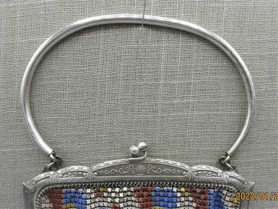 El Sah Whiting and Davis Vintage Mesh Purse with … - image 2