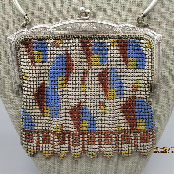 El Sah Whiting and Davis Vintage Mesh Purse with … - image 6