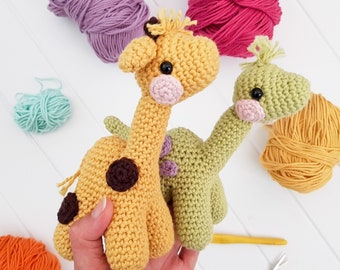 Pattern - Hazel the Giraffe (Dinosaur, Amigurumi, PDF)