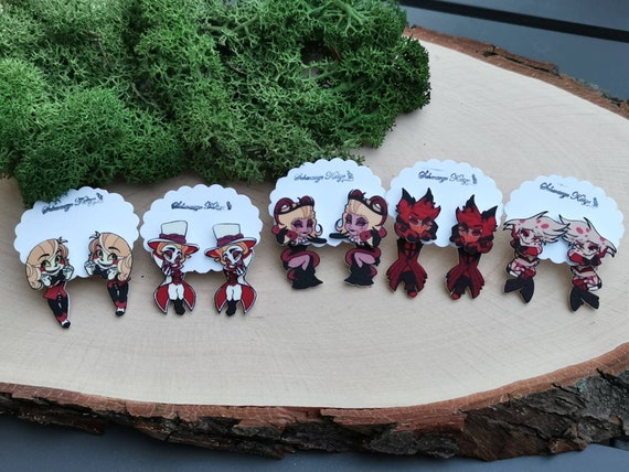 Hazbin Hotel Inspired Earrings - Etsy