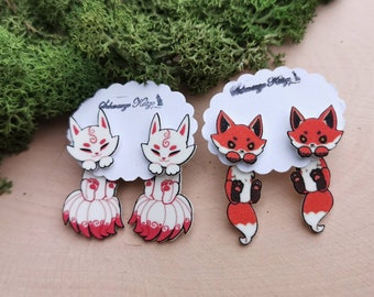Fox, Nine-tailed Fox Earrings