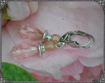 Boucles d'oreilles argent rose