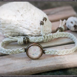 Linen coloured Cabochon Bracelet image 1