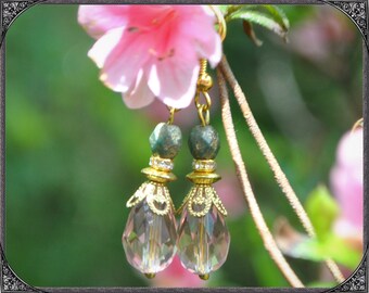 Earrings Gold-Pink-Turquoise