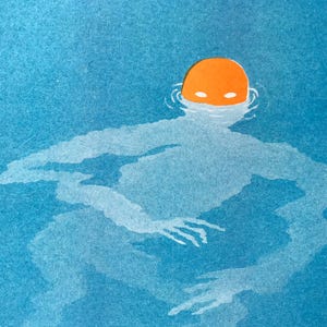 Swimmer A3 Riso Print
