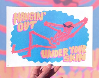Hangin' Out - A4 riso print