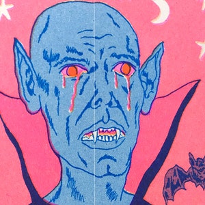 Weeping Vampire - A5 riso print