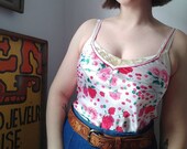 Vintage Floral Polka Dot Camisole Slip Top