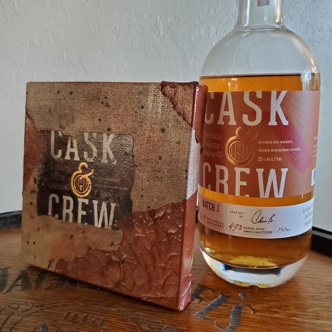 Cask and Crew Walnut Toffee Whiskey Authentic Label Canvas Etsy