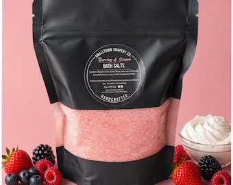 Foaming Bath Salts – Lavender, Berries & Cream Soak, Spa Experience
