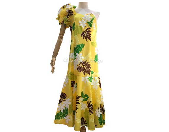 Vintage 1960s 1970s / Hawaiian Dress / Cotton Dre