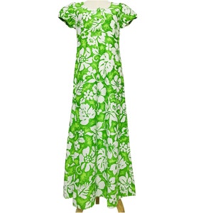 Vintage 1960s 1970s Aloha Hawaiian Dress Vintage Womens Aloha  Polyester Dress