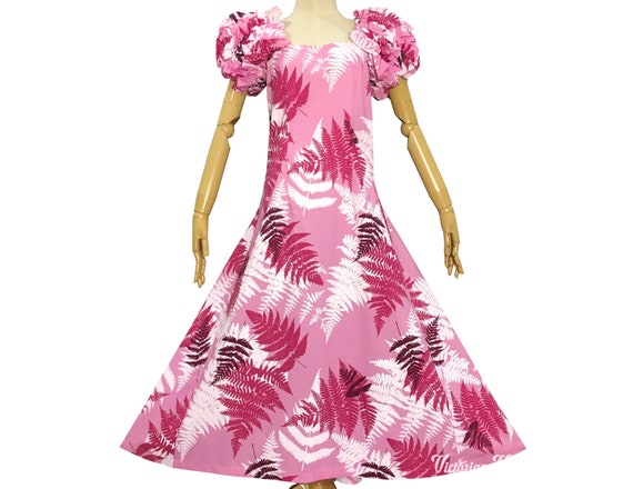 Vintage 1960s 1970s / Hawaiian Dress / Cotton Dre
