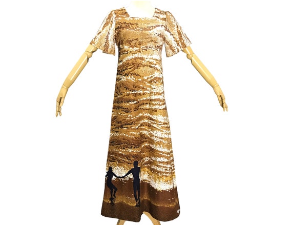 Vintage 1960s 1970s Aloha Hawaiian Dress Vintage W