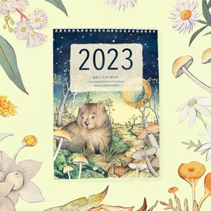 2023 Illustrated Wall Calendar - Fungi amongst the Australian Flora and Fauna - Recycled Paper, Printed in Australia