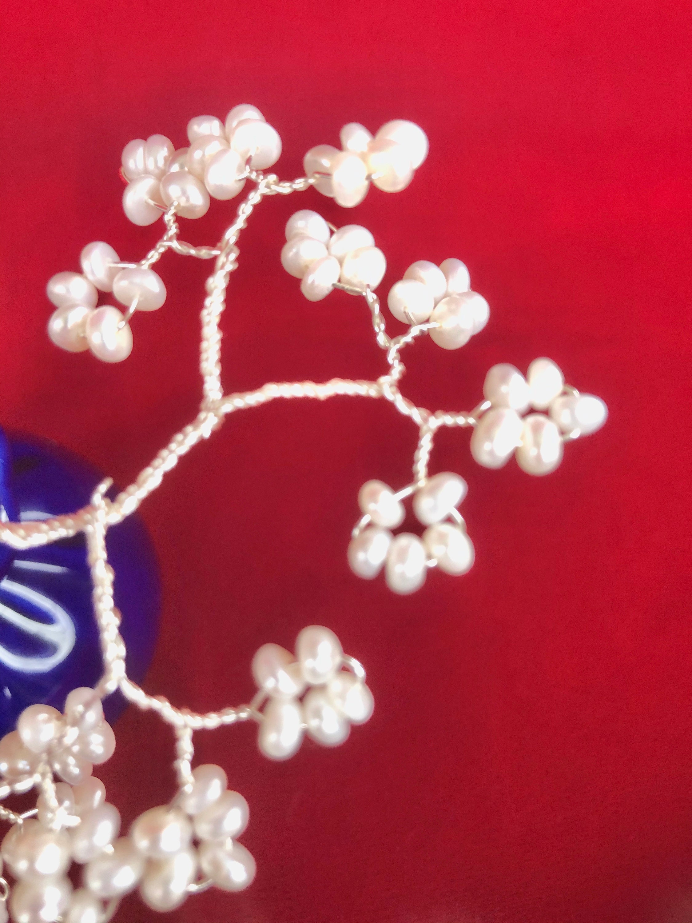 Pearl Tree Tiny cultured freshwater pearls made with silver Etsy