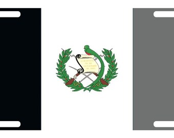GUATEMALA Flag Custom License Plate Guatemalan Central American Fuzzy Version