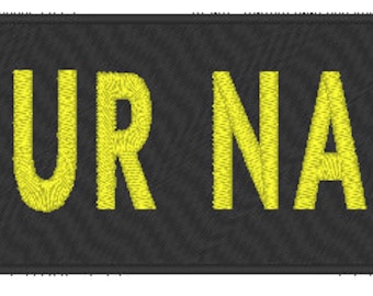 Custom Embroidered 10/" x 4/" Name Tag Sew Iron-On Patch 2 LINES Tactical Patch