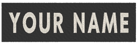 Custom Embroidery 5/" x 3/" Name Tag 2 LINES Patch With VELCRO® Brand Fastener #1