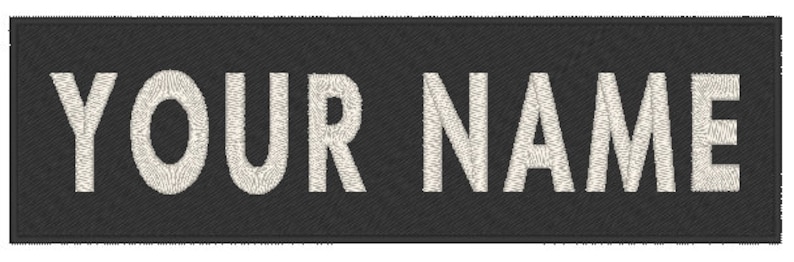Custom Embroidery 6" x 4" Name Tag 3 LINES Patch With VELCRO® Brand Fastener Custom Embroidery 6" x 4" Name Tag 3 LINES Patch With VELCRO® Brand Fastener