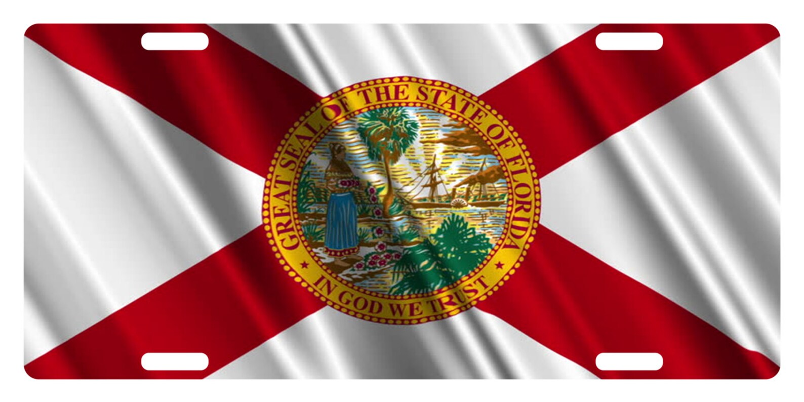 FLORIDA STATE FLAG Custom License Plate Sunshine State Emblem | Etsy
