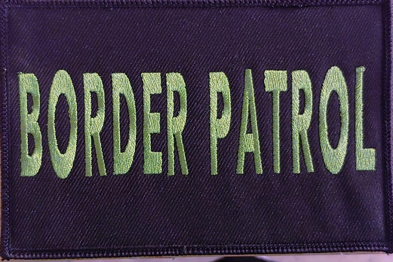 BORDER PATROL Patch W/ VELCRO® Brand Fastener Morale Tactical Etsy