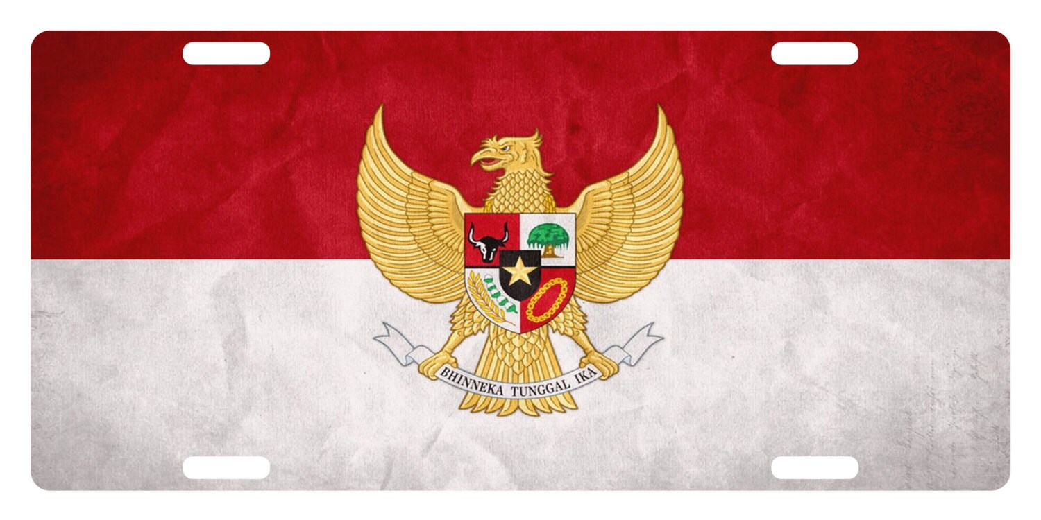 Indonesia Flag Custom License Plate Sang Saka Merah Putih Etsy