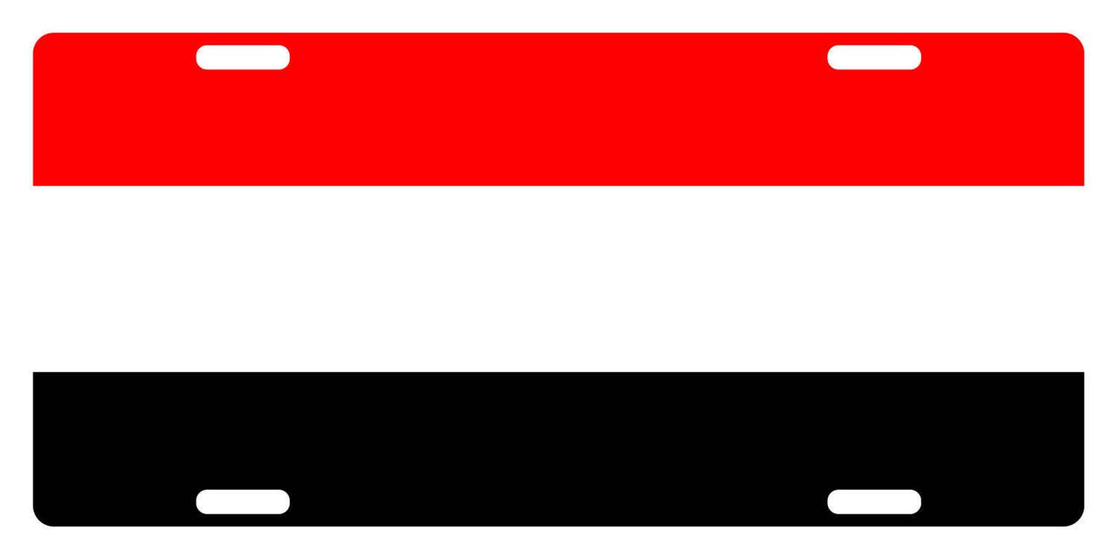 YEMEN Flag Custom License Plate Emblem ORIGINAL Version Etsy