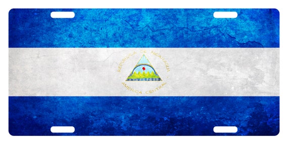 Nicaragua Flag Custom License Plate Central American Emblem | Etsy