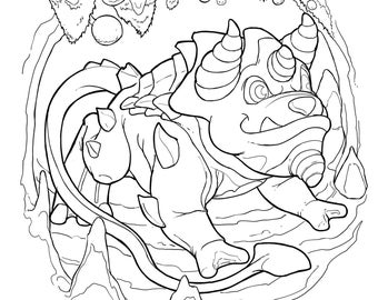 Adorable Aliens Marzoos Coloring Image 8.5 inches x 11 inches