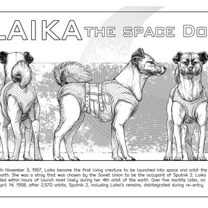 Laika the Space Dog Digital Print