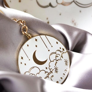 ASTERIA COLLECTION Moon & Stars: Keyring, engraved quote