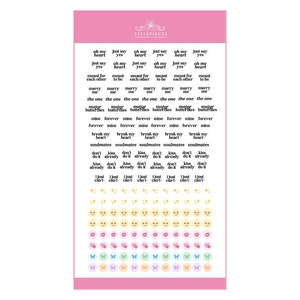 ANNOTATION STICKERS - Sweet Romance Text (aesthetic, bujo, book, annotating, highlight, bullet journal)