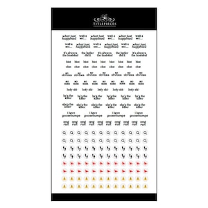 ANNOTATION STICKERS - Mystery Thriller Text (aesthetic, bujo, book, annotating, highlight, bullet journal)
