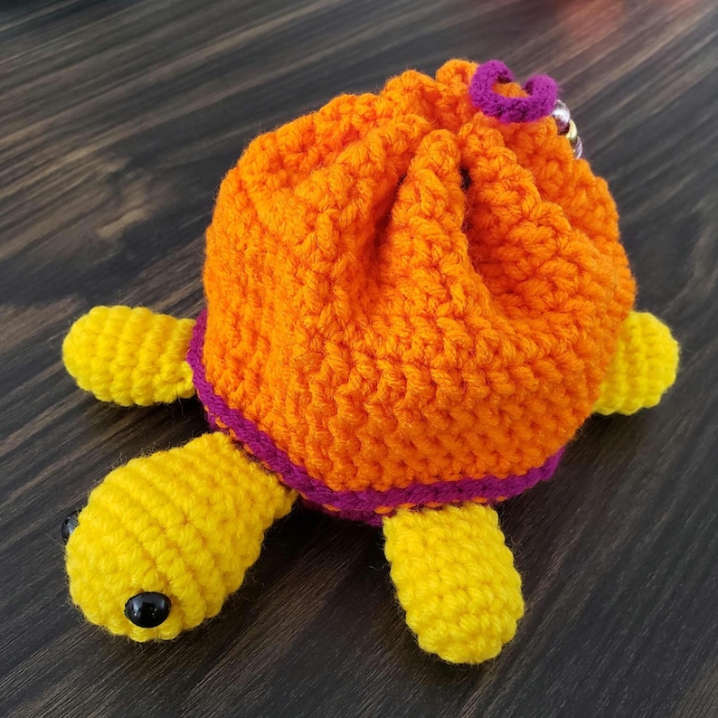 Crochet Turtle Drawstring Dice Bag Pouch - Etsy