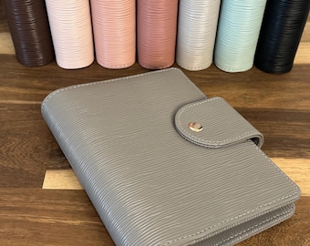 A6 Budget Binder: Saffiano PU Leather, Rose Gold Hardware, Personal Journal Organizer PIPER2