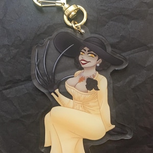 Lady Alcina Dimitrescu 3&quot; Acrylic Charm Keyring- Resident Evil 8 Village