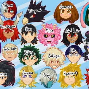 My Hero Academia Class 1A Chibi Vinyl sticker