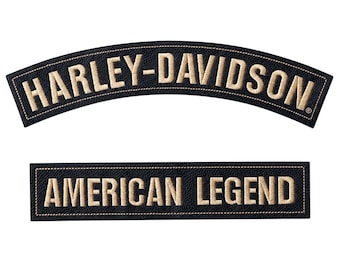 Harley American Legend Rocker Patches | Faux Leather Large Jacket Back Patch